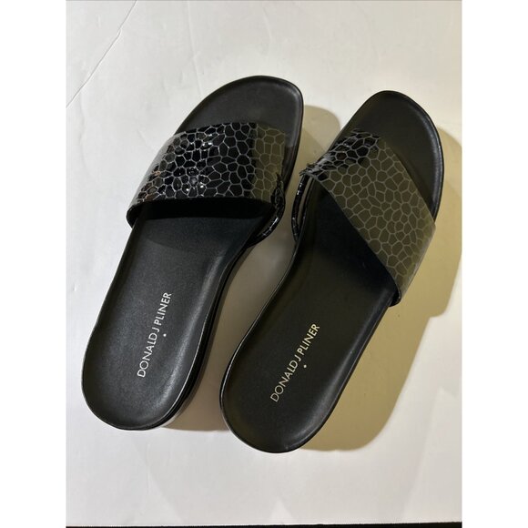 Donald Pliner Women's Fifi Patent Leather Thong Sandals Platform Size 11 - Picture 8 of 12